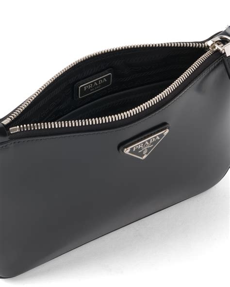 prada chain bag strap|prada brushed leather shoulder bag.